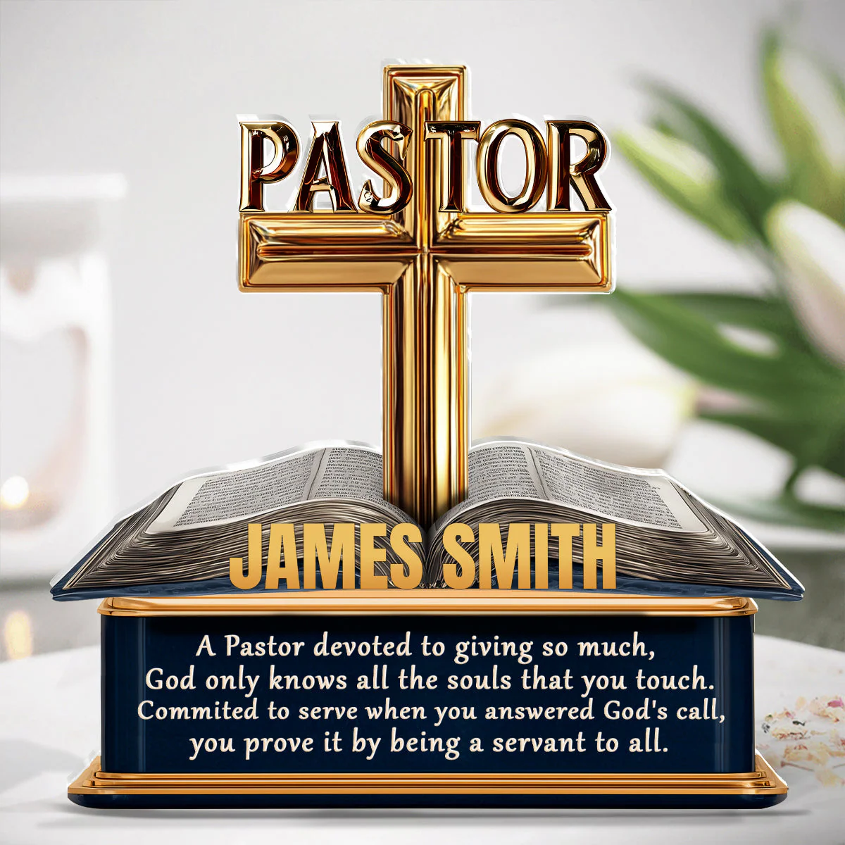 Pastor Matt 25:21 - Personalized Acrylic Plaque TD118 - Image 2
