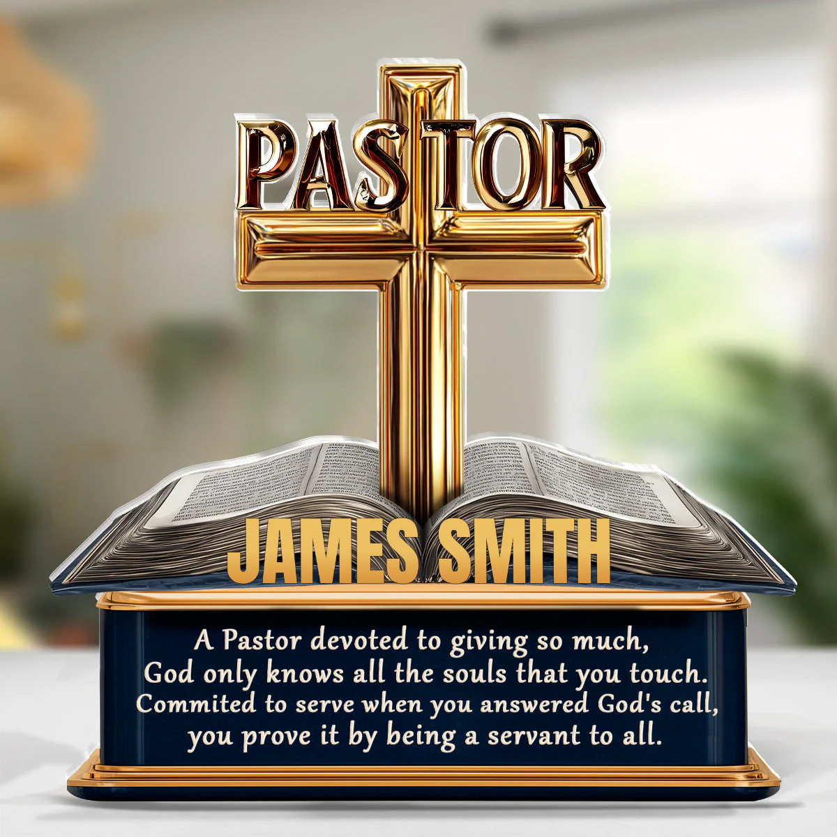 Pastor Matt 25:21 - Personalized Acrylic Plaque TD118 - Image 4