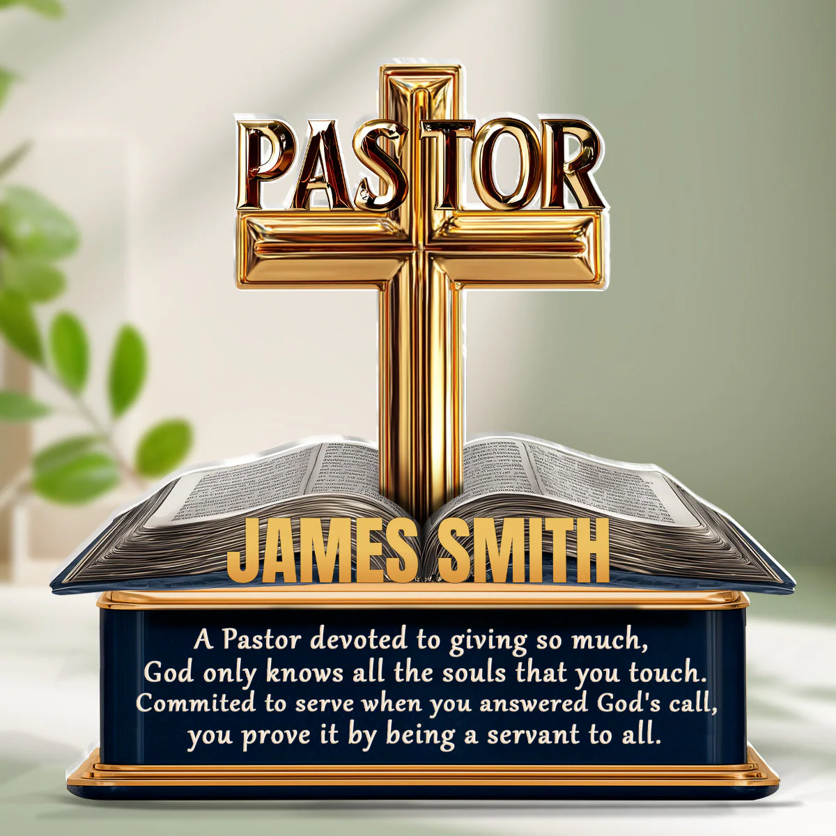 Pastor Matt 25:21 - Personalized Acrylic Plaque TD118 - Image 5
