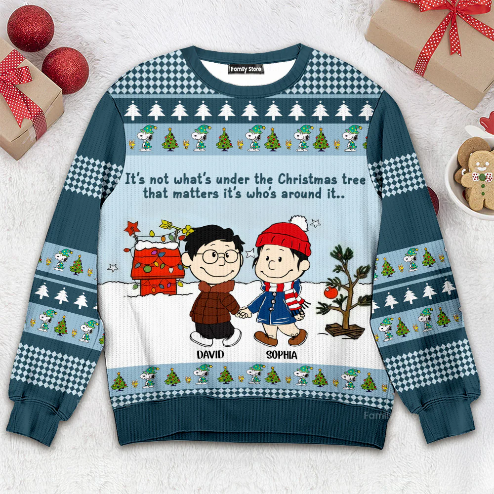Peanut It's Not What's Under The Christmas Tree - Personalized Ugly Sweater - Gift For Couples | CL43 PT