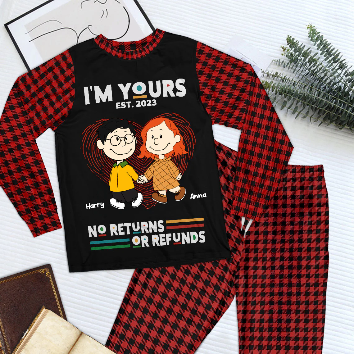 Peanut I Am Yours No Refund - Personalized Unisex Pajamas Set - Gift For Couple, Husband Wife - CL43 NA94