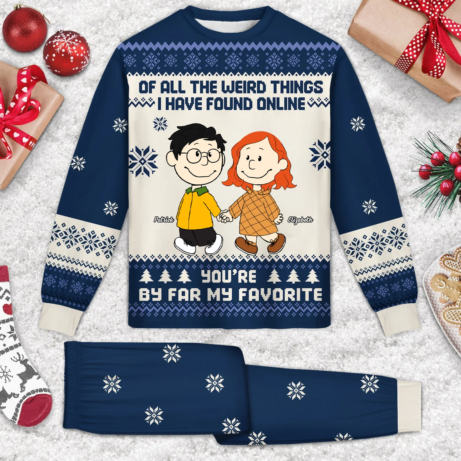 Peanut You Are By Far My Favorite - Personalized Unisex Pajamas Set - Gift For Couple, Husband Wife, Anniversary GIft  - CL43 NA94 - Image 2