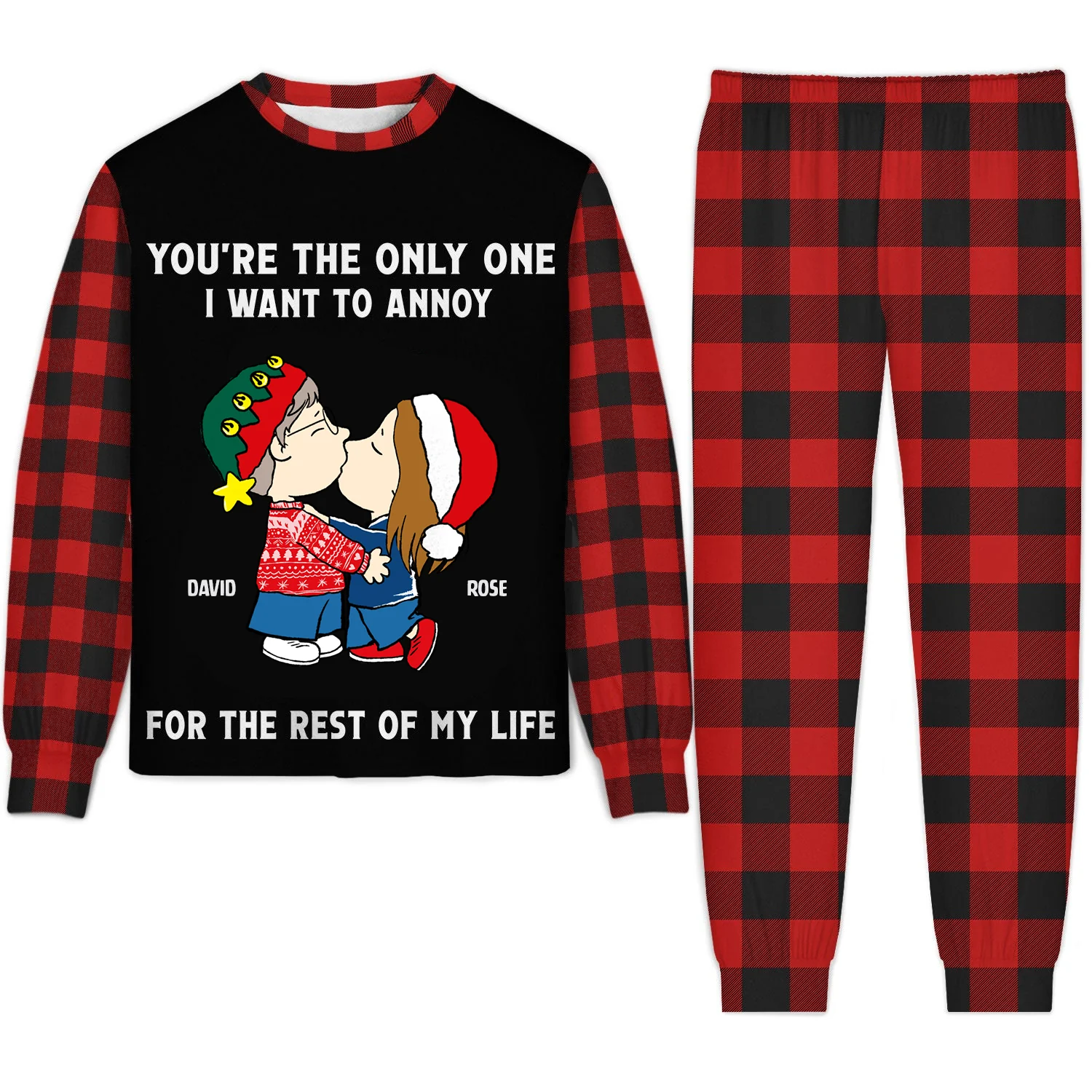 Peanut You Are The Only One I Want To Annoy For The Rest Of My Life -  Personalized Unisex Pajamas Set - Gift For Couple, Husband Wife - CL45 NA94