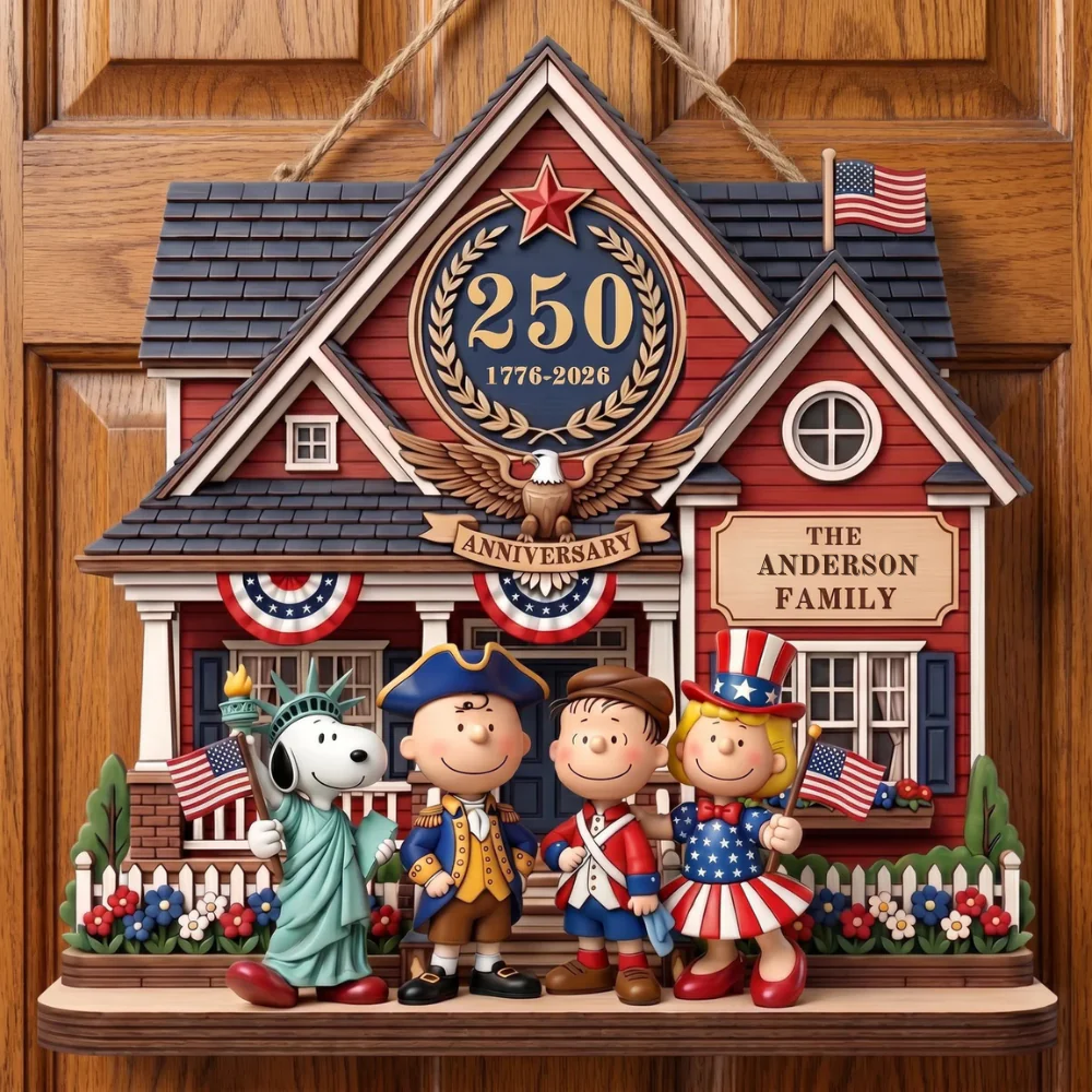 Penu Celebrate 250 Years Of America Freedom - Personalized Wood Sign - Gift For Family, Patriots NL122
