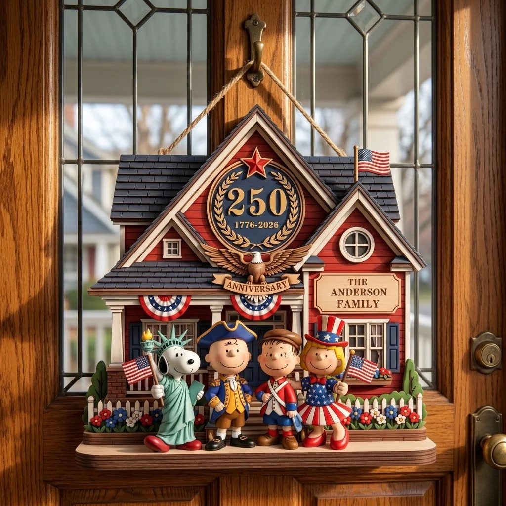 Penu Celebrate 250 Years Of America Freedom - Personalized Wood Sign - Gift For Family, Patriots NL122 - Image 2