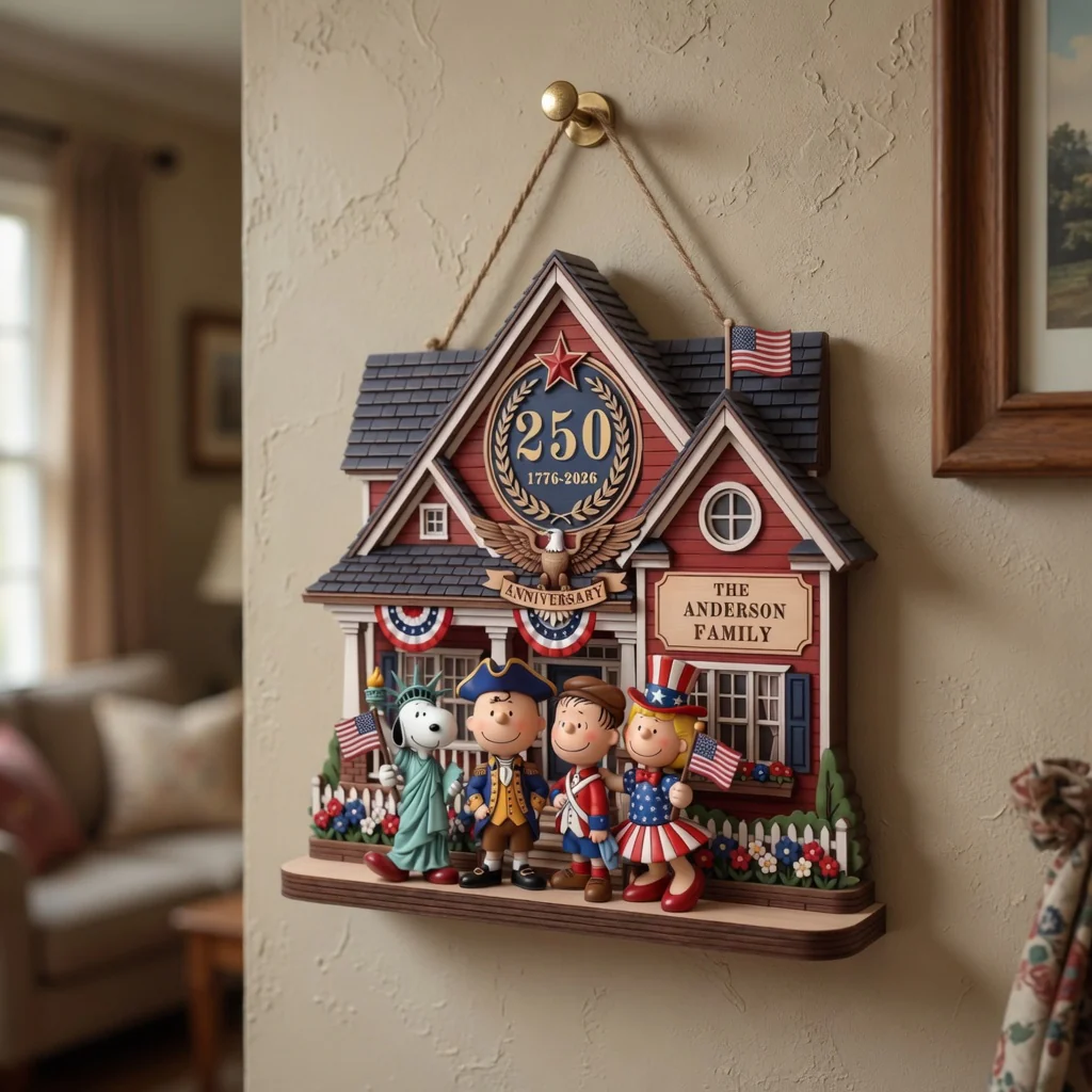 Penu Celebrate 250 Years Of America Freedom - Personalized Wood Sign - Gift For Family, Patriots NL122 - Image 5