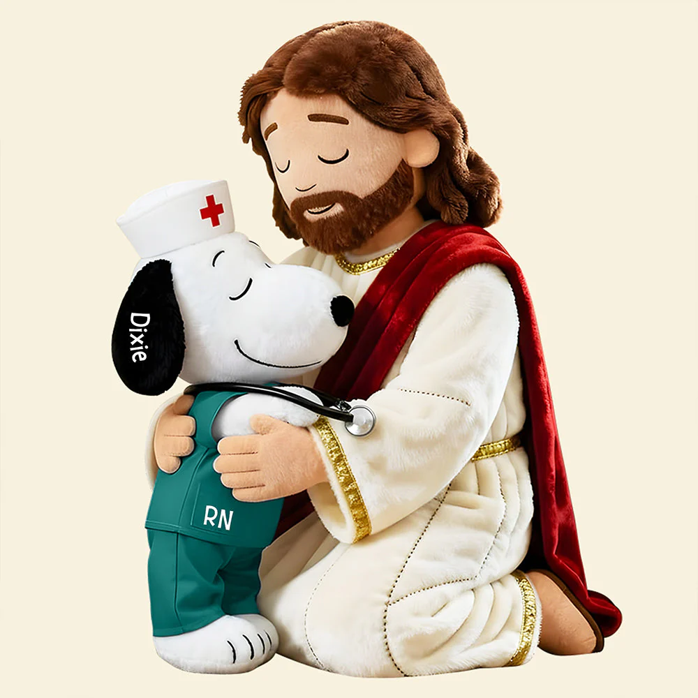 Penu In God Arms - Personalized Custom Shape Pillow - Gift For Nurse, Christmas HH01 - Image 3