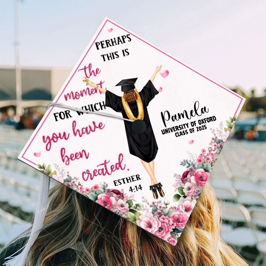 Perhaps This Is The Moment For Which You Have Been Created - Personalized Graduation Cap Topper | GR4 NA94 - Image 2