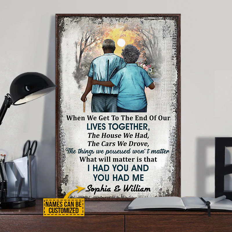 Personalized Africa Old Couple When We Get - Custom Poster Canvas  | CL29 - Image 3