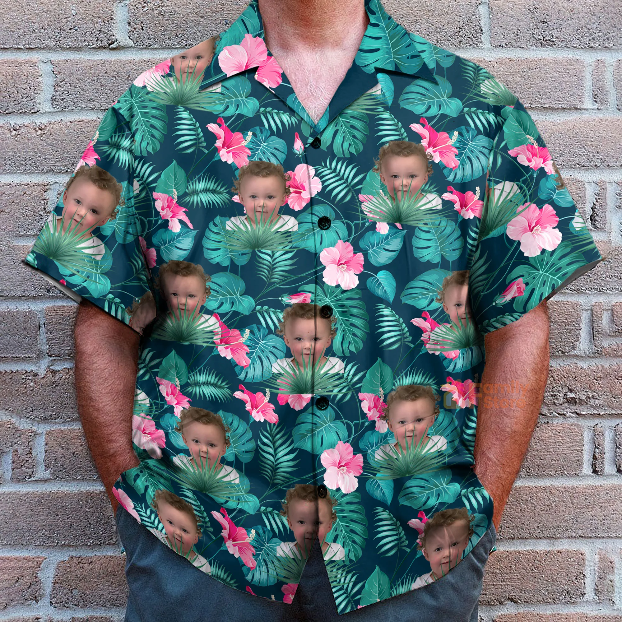 Custom Photo Face Tropical - Personalized Hawaiian Shirt - Summer Vacation Gift Family Member - Image 4