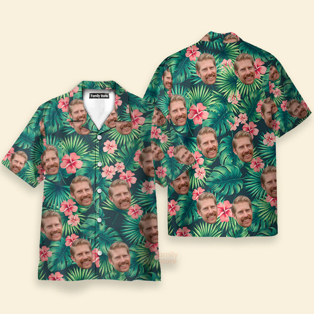 Custom Face Hawaiian Shirt Funny Tropical -  Personalized Hawaiian Shirt - Image 5