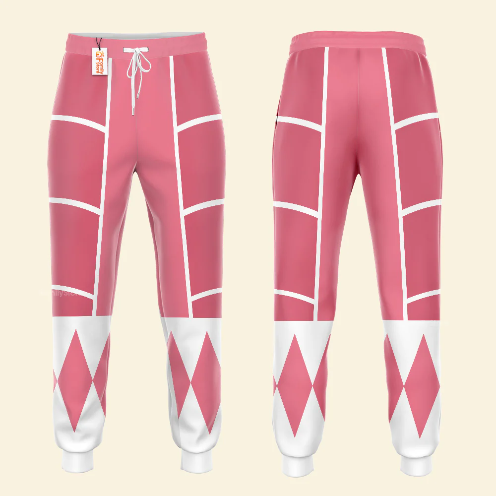 Pink Mighty Morphin Power Ranger Cosplay C2 - Hoodie Set, Sweatshirt, Sweatpants PRHS93 - Image 8
