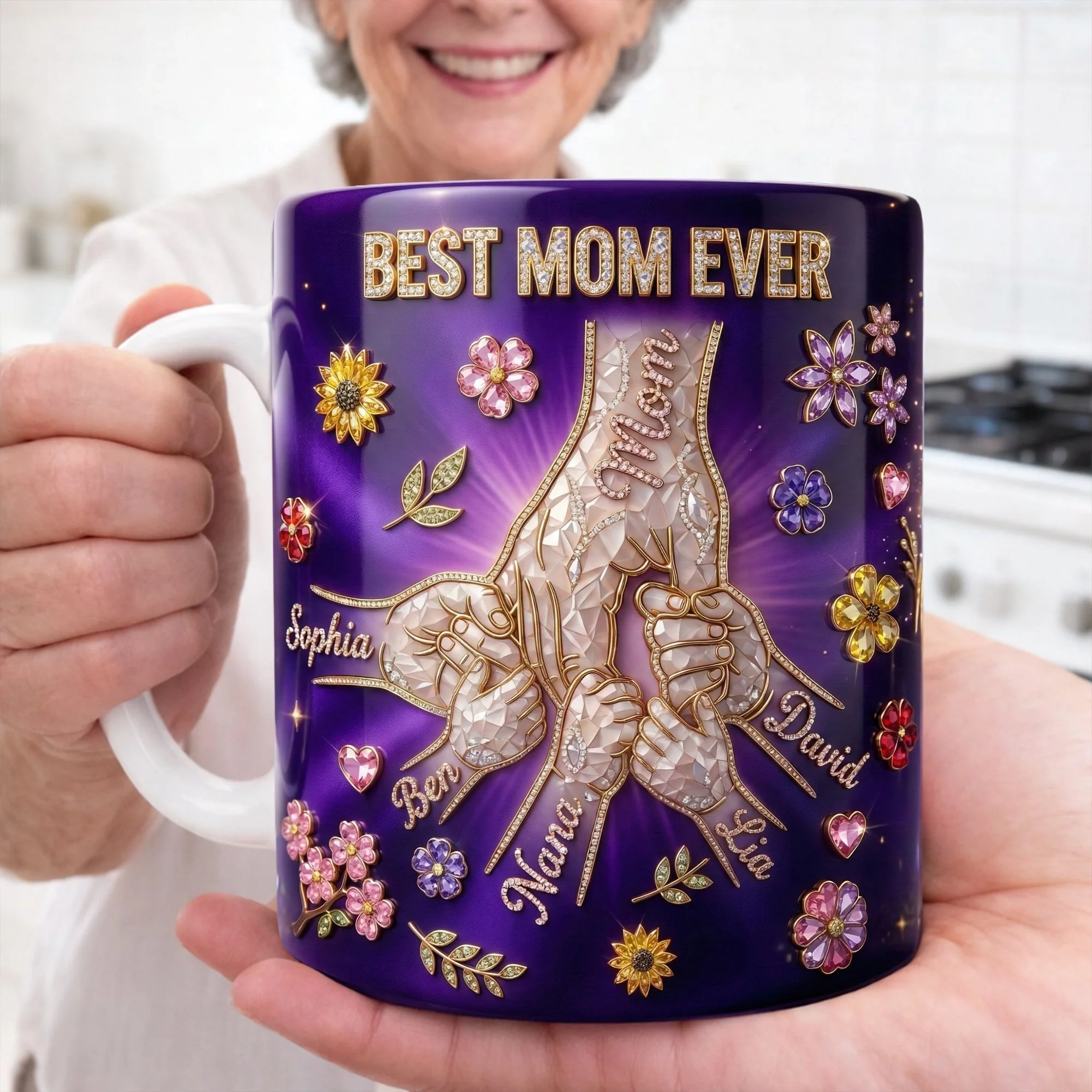 Pinky Promise Best Mom Ever - Personalized Mug - Gift For Mom, Grandma HN02 - Image 4