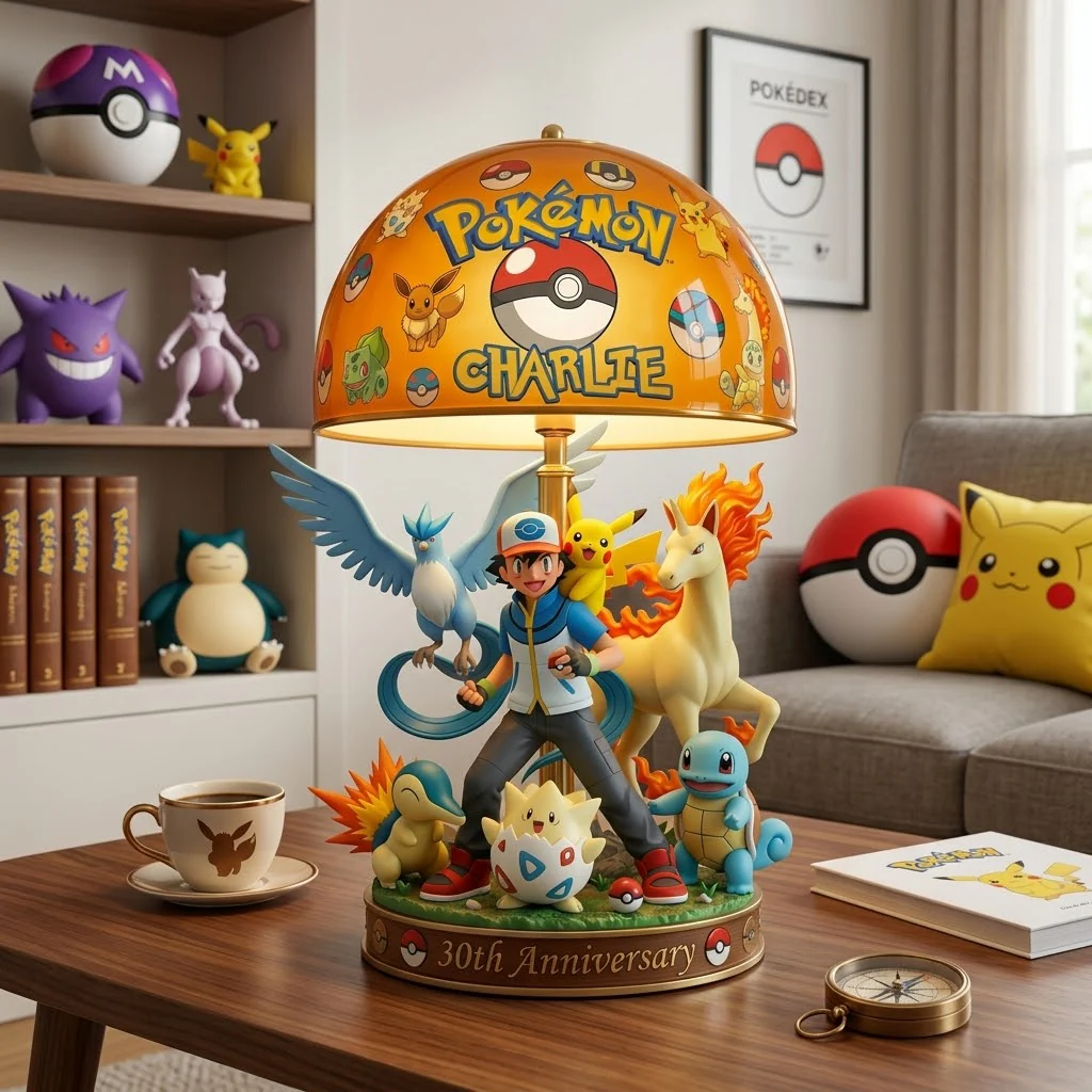 PoMo Celebrate 30 Years Of Catching Them All - Personalized Acrylic Light Box - Gift For Movie Fans NL122 - Image 2