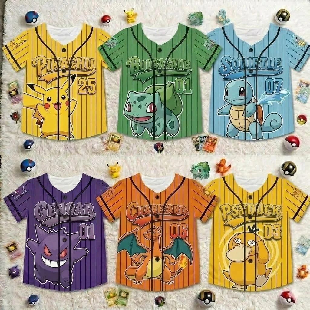 PoMo Celebrate 30 Years Of Catching Them All - Personalized Baseball Jersey For Kids, Youth, Adult - Gift For Movie Fans NL122
