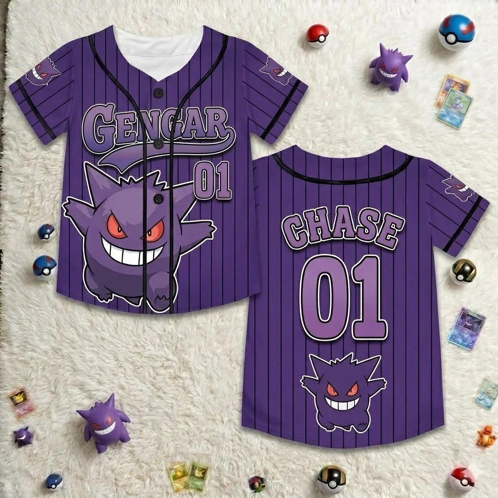 PoMo Celebrate 30 Years Of Catching Them All - Personalized Baseball Jersey For Kids, Youth, Adult - Gift For Movie Fans NL122 - Image 5