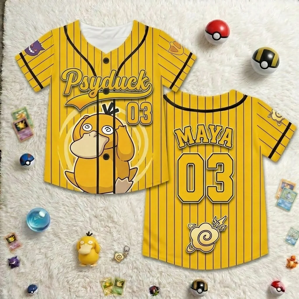 PoMo Celebrate 30 Years Of Catching Them All - Personalized Baseball Jersey For Kids, Youth, Adult - Gift For Movie Fans NL122 - Image 7