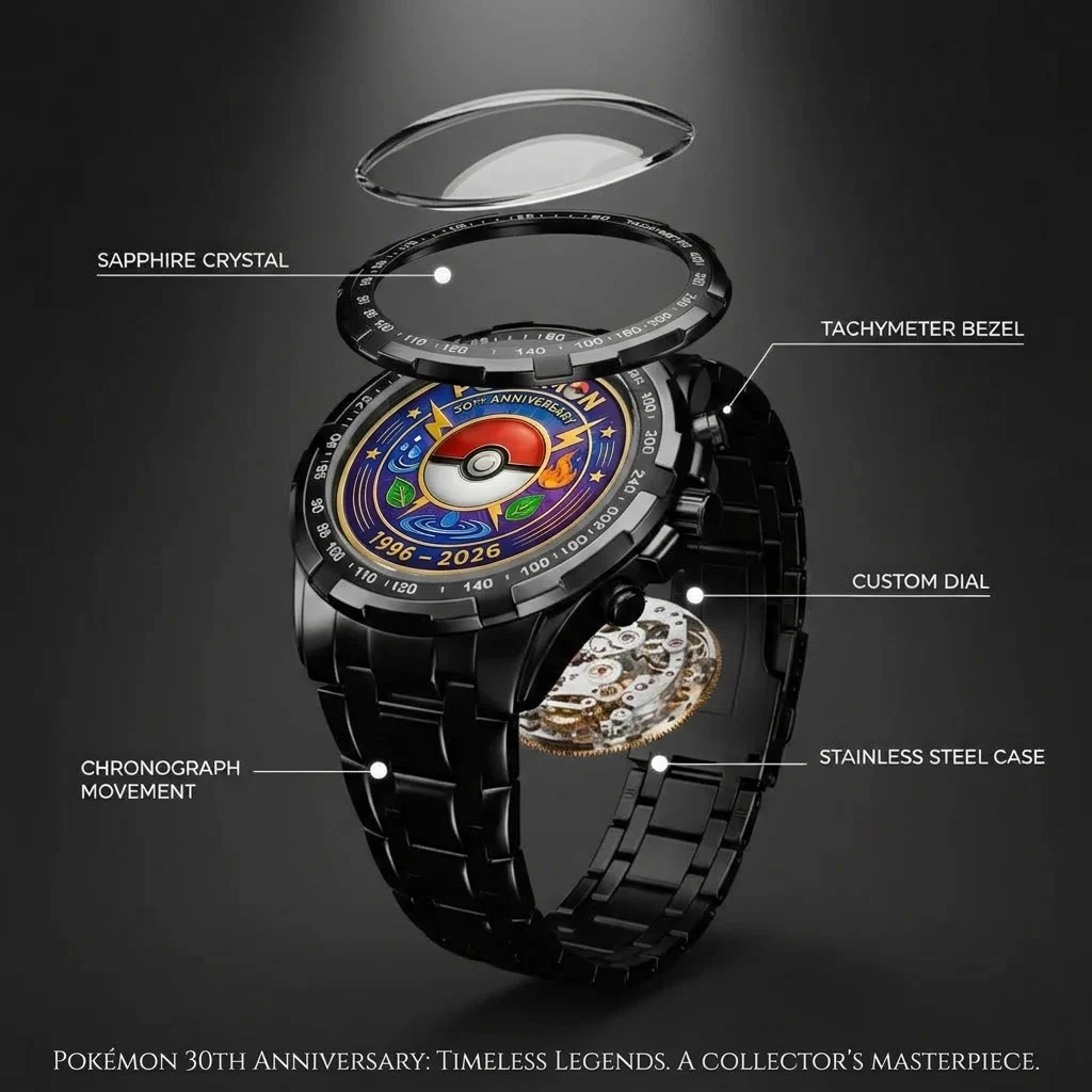 PoMo Celebrate 30 Years Of Catching Them All - Personalized Hand Watch - Anniversary Gift For Movie Fans NL122 - Image 5