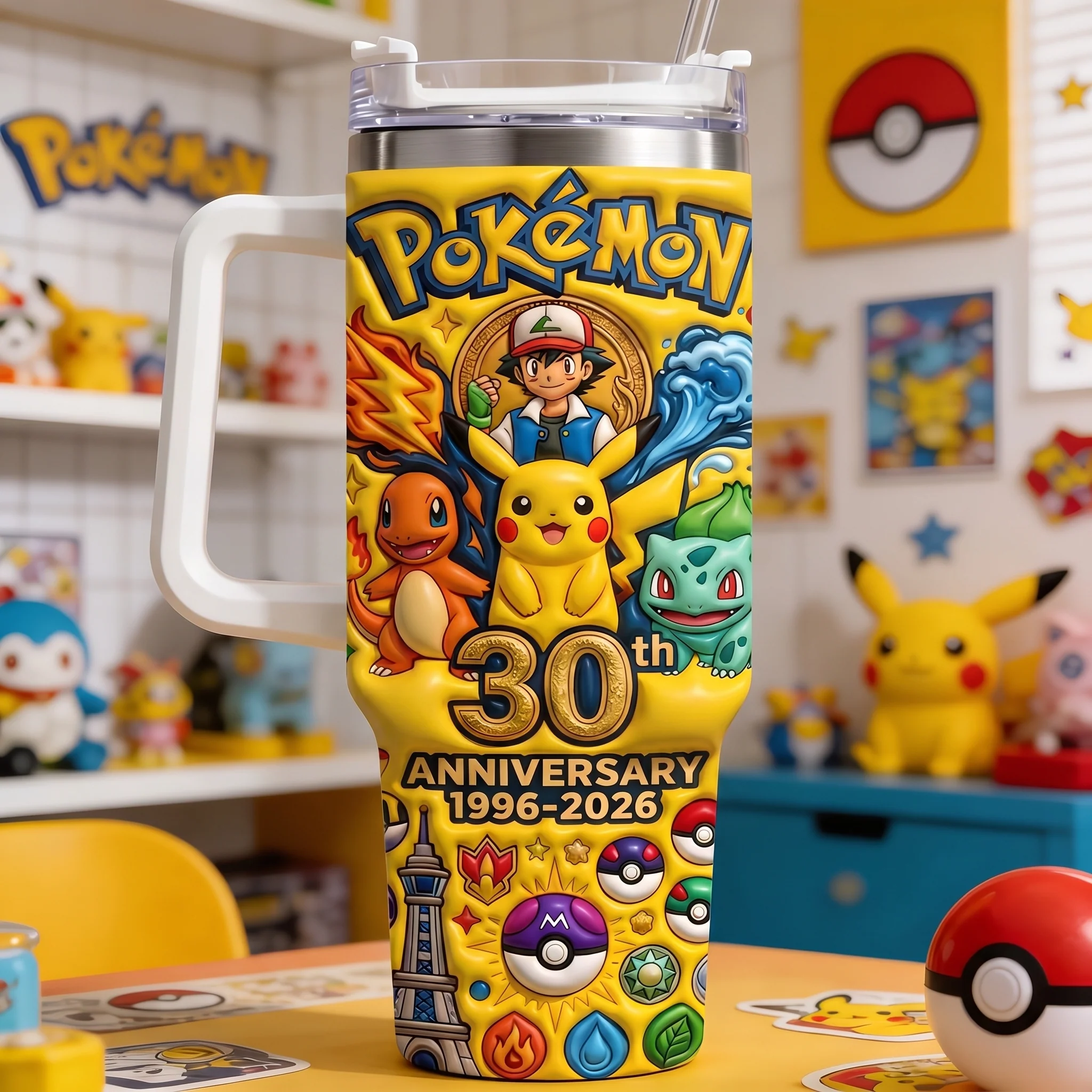 PoMo Celebrate 30 Years Of Catching Them All - Personalized Tumbler - Anniversary Gift For Movie Fans NL122 - Image 2