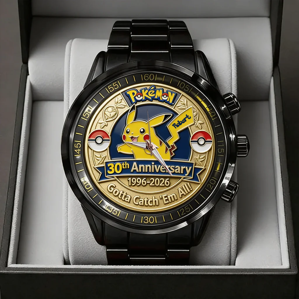 PoMo Celebrate 30th Anniversary Gotta Catch 'Em All - Personalized Hand Watch - Gift For Movie Fans HH01