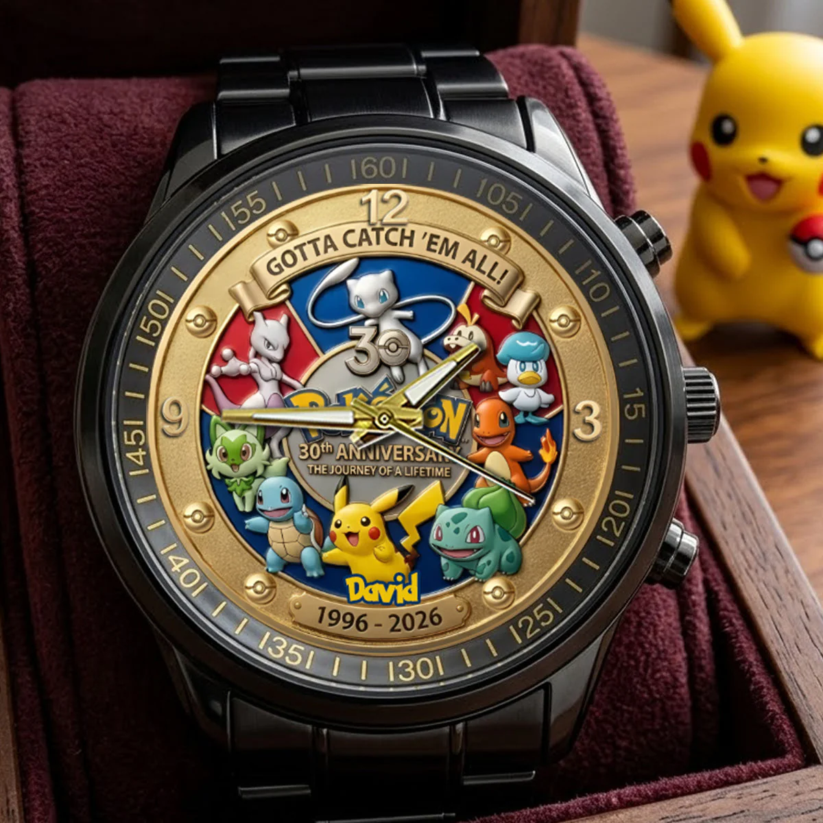 PoMo Celebrate 30th Anniversary Gotta Catch 'Em All - Personalized Hand Watch - Gift For Movie Fans HH01