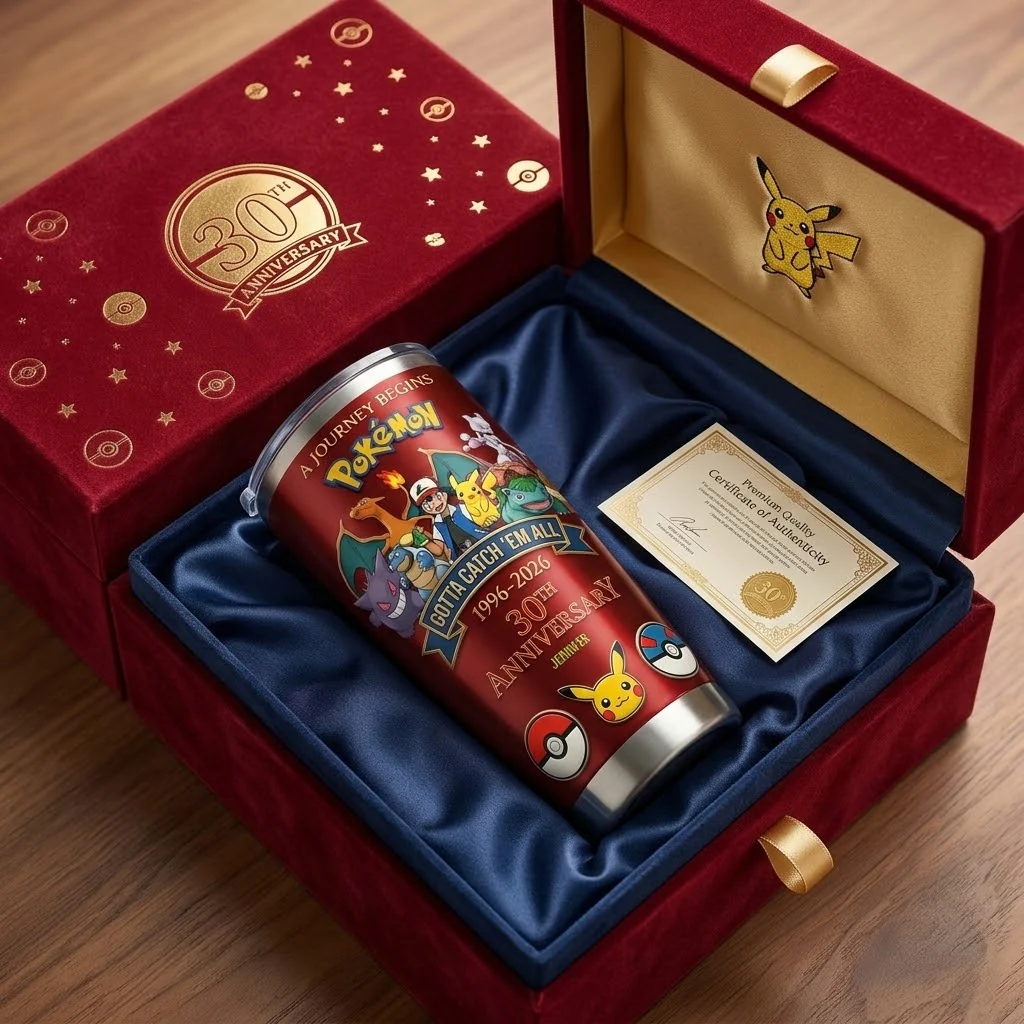 PoMo Celebrate 30th Anniversary Of Catching Them All - Personalized Tumbler - Gift For Movie Fans NL122 - Image 4