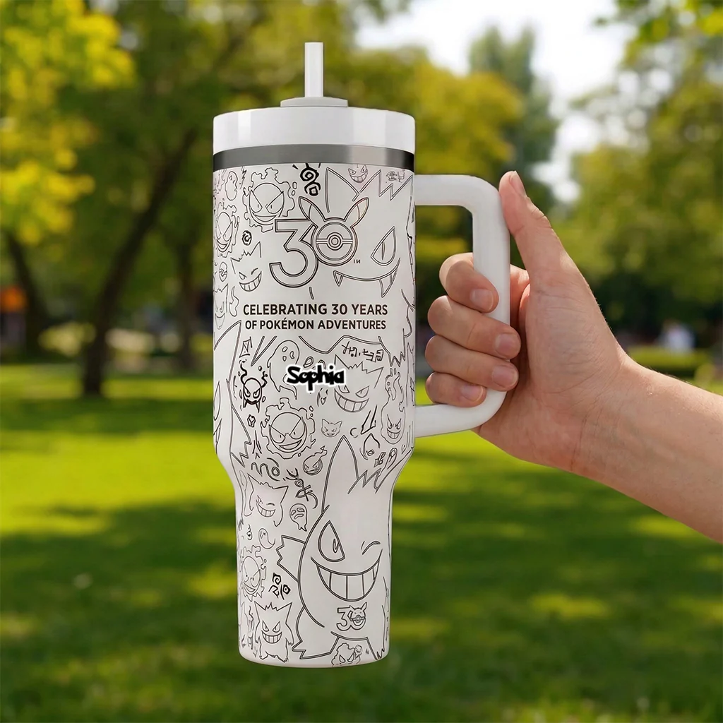 PoMo Celebrate 30th Years Of Magic - Personalized Tumbler 40oz With Strap - Gift For Movie Fans HH01 - Image 2