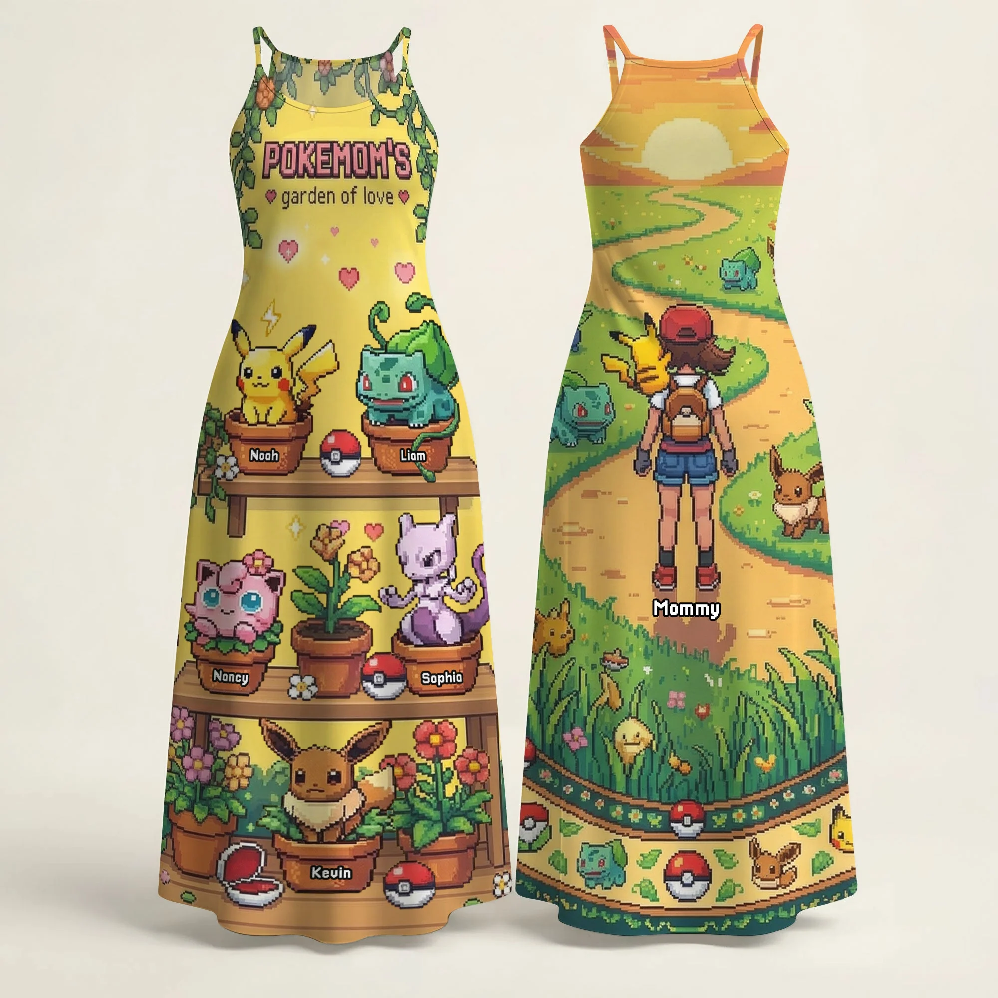 PoMo Mommy's Garden - Personalized Maxi Dress - Gift For Mom, Movie Fans NL122 - Image 3