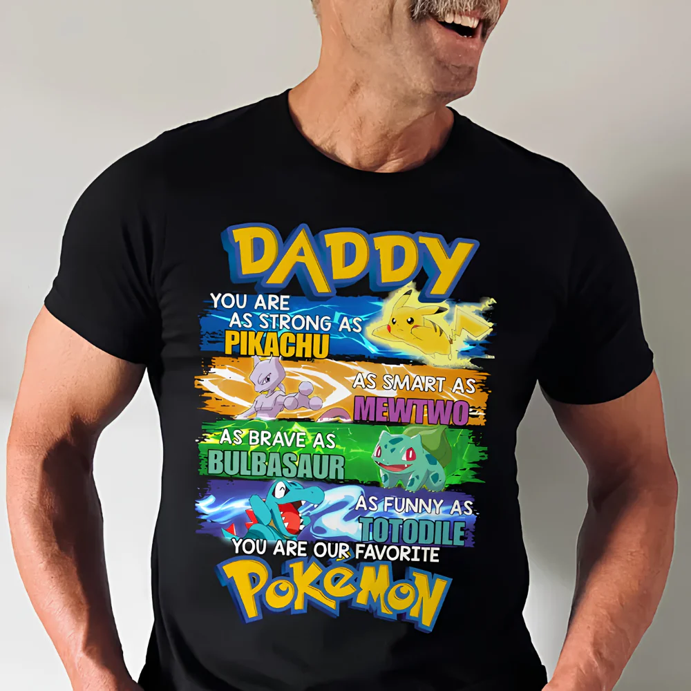 PoMo PokeDad We Choose You - Personalized Shirt 2 Side - Gift For Dad - Image 2