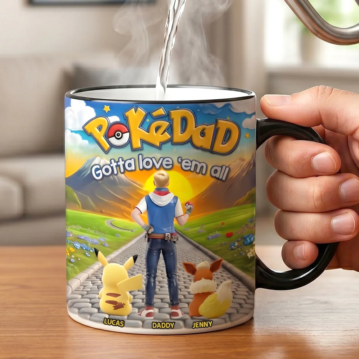 PoMo The Legend Of Dad Children Of The Wild - Personalized Color Changing Mug - Gifts For Dad - Image 2