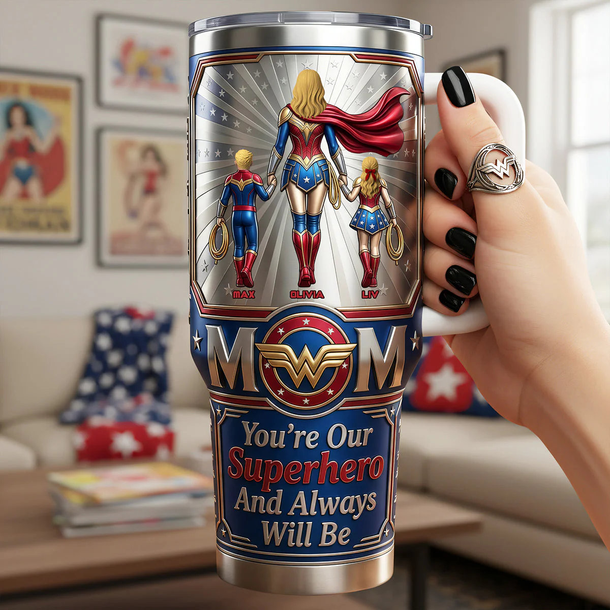 Powerful Mom & Little Ones - Personalized Tumbler - Gift For Mom