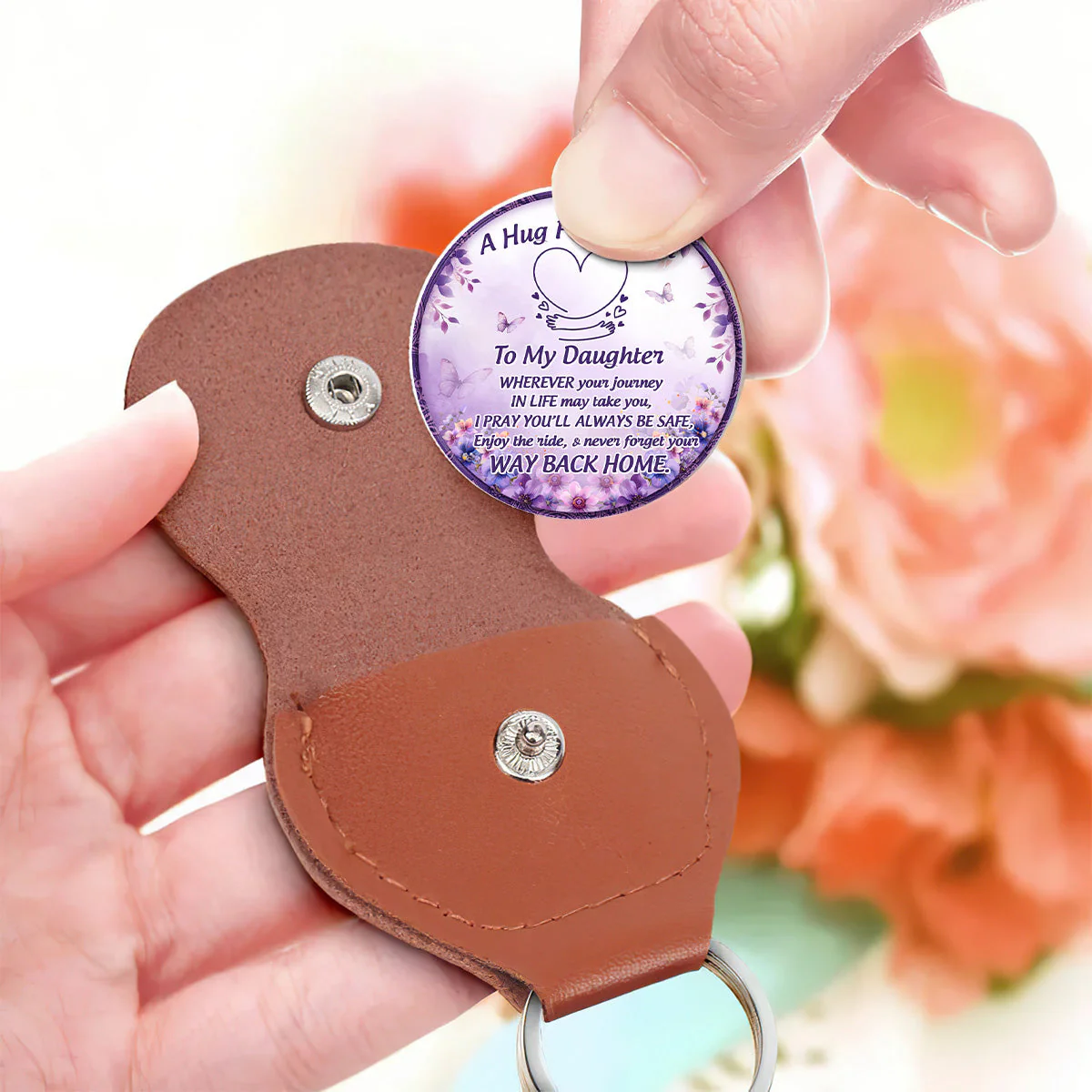 Pray You'll Always Be Safe, My Daughter - Personalized Pocket Hug - Christian Gift For Daughter BA01 - Image 3