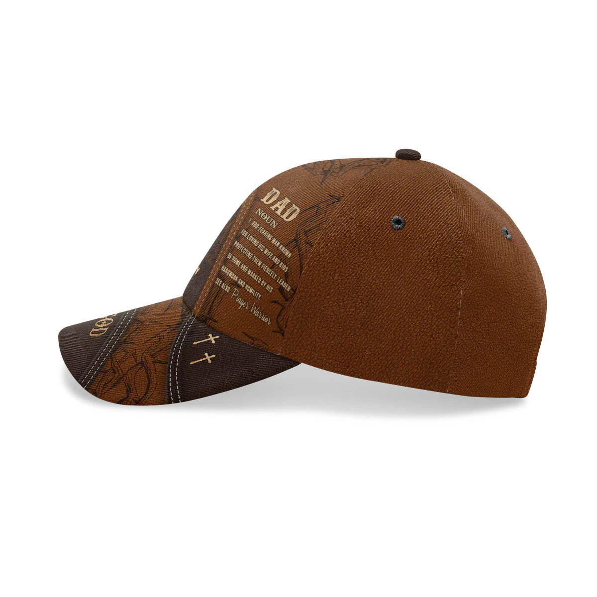 Prayer Warrior & Father - Personalized Classic Cap - Gift For Dad, Husband, Grandpa HN02 - Image 3