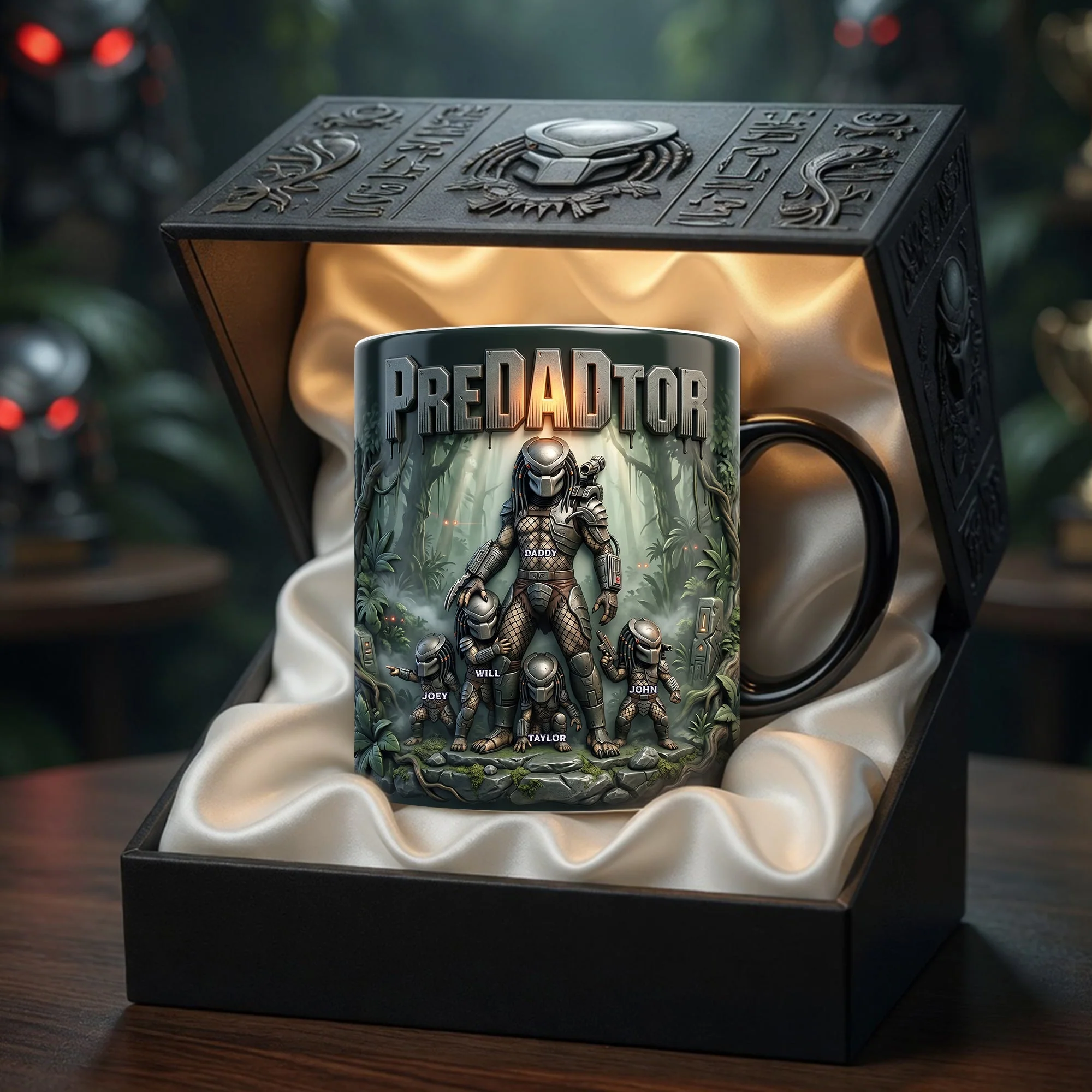 Predator Family - Personalized Color Changing Mug - Gift For Dad - Image 3