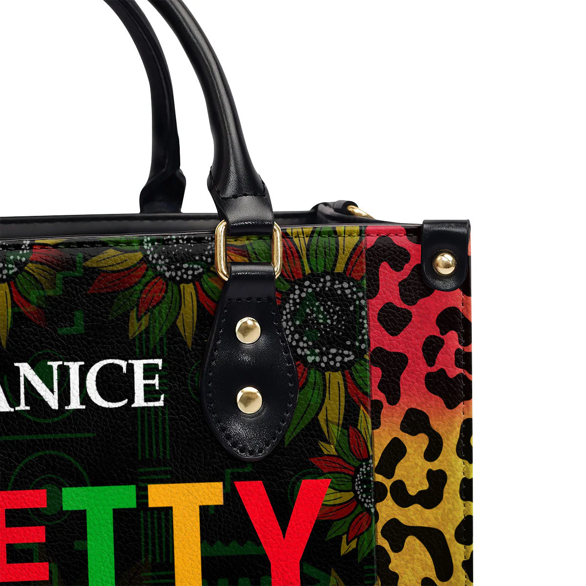 Pretty Dope Afrocentric - Personalized Rasta Colors Leather Handbag - Empowerment Gift For Women HD95 - Image 6