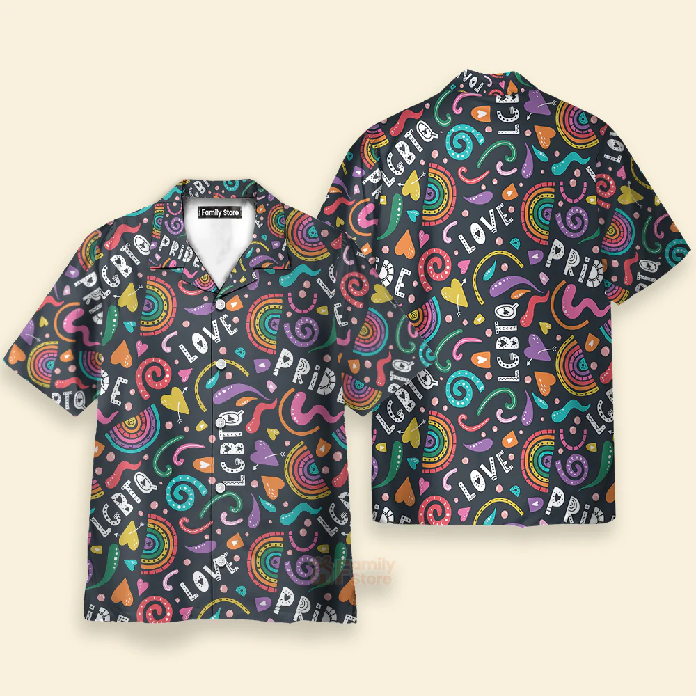 Pride LGBT Rainbow Hawaiian Shirt - For LGBT - Image 2