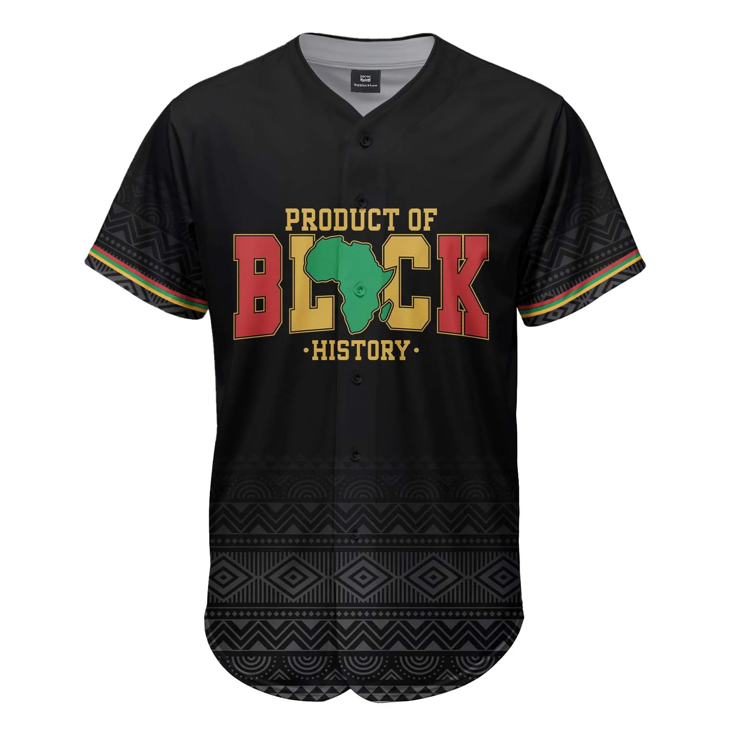 Product Of Black History - African American Baseball Jersey - Gift for Black Dad, Grandpa, Husband - Image 3