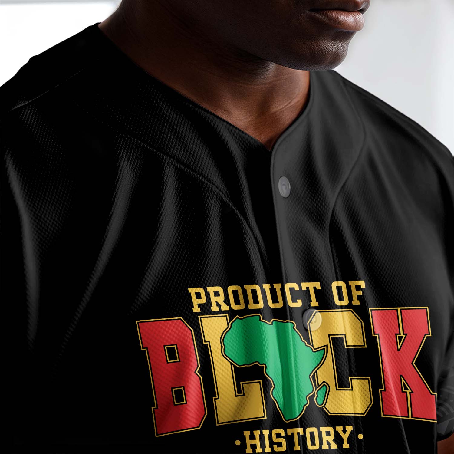 Product Of Black History - African American Baseball Jersey - Gift for Black Dad, Grandpa, Husband - Image 5