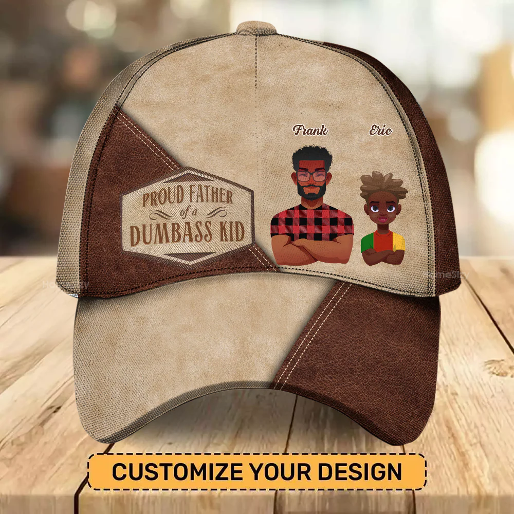 Proud Father - Personalized Classic Cap - Gift For Dad, Grandpa, Father's Day | CL50 NA94 - Image 2