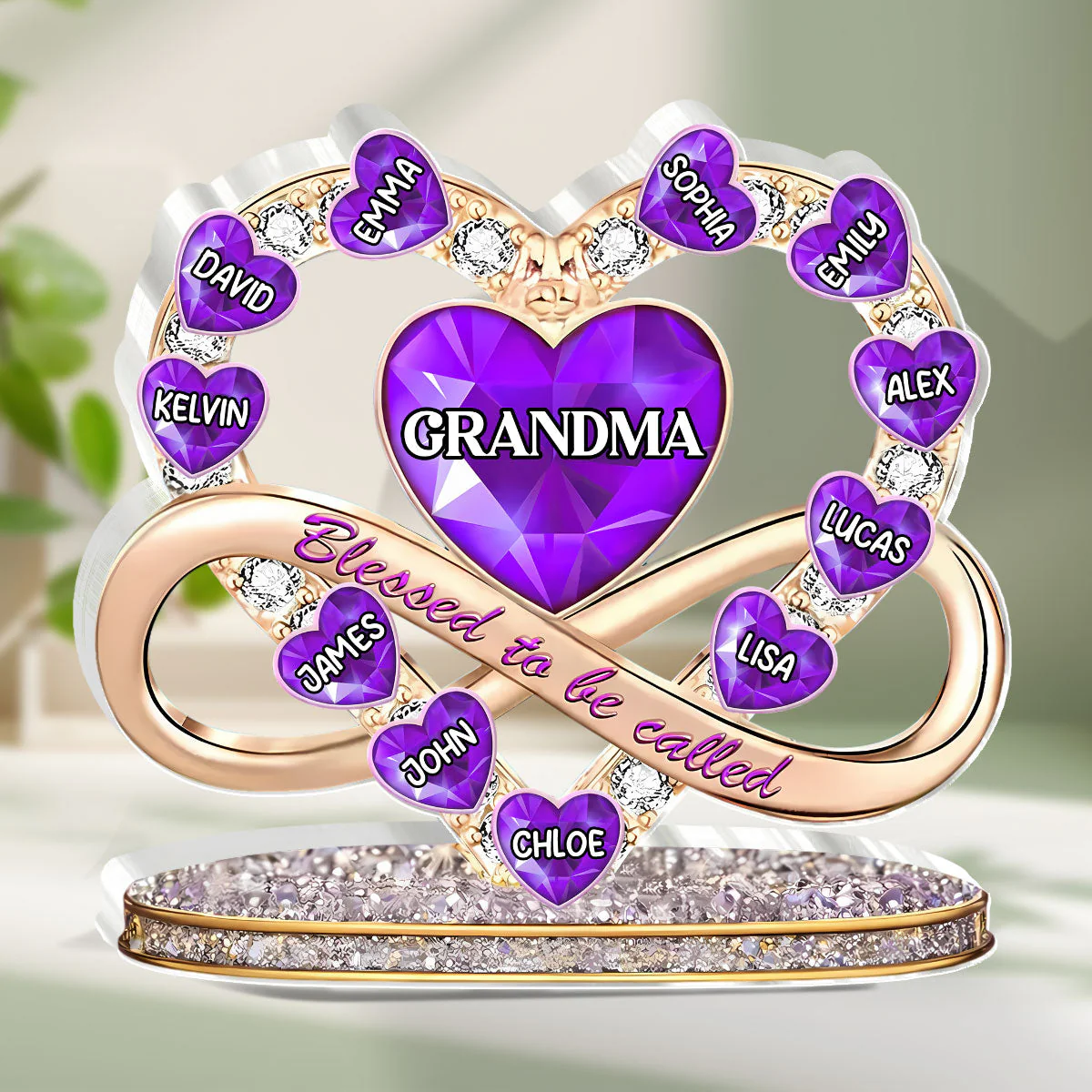 Proud To Be Called Grandma - Personalized Custom Shaped Acrylic Plaque - Christian Gift For Grandma BA01