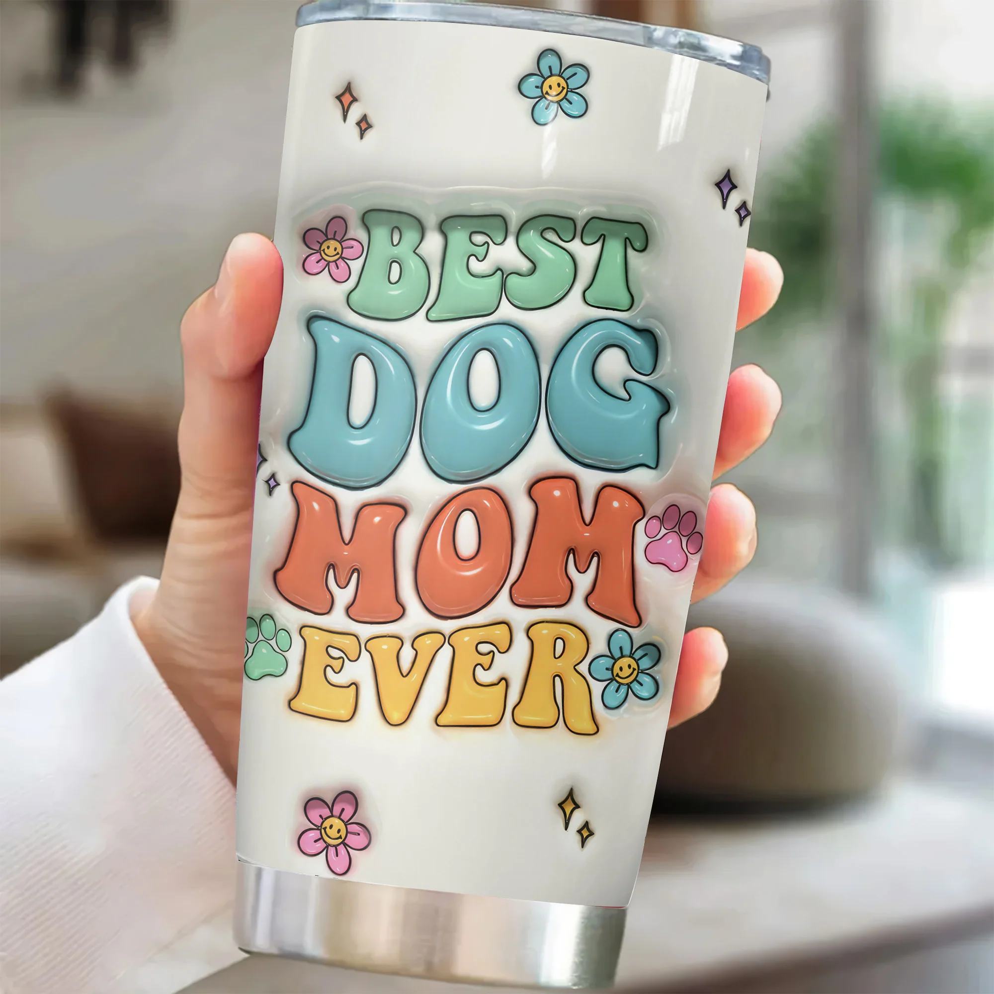 Proud To Be Slay Dog Mom 3D Inflated Effect Cartoon Dog - Personalized Tumbler Cup - Gift for Pet Owners, Pet Lovers, Dog Mom | CLP15 NH96 - Image 3