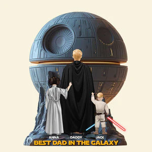 PT Stwa Dad in Galaxy - Custom Acrylic Plaque Custom Shape - Gift for Dad - Image 4