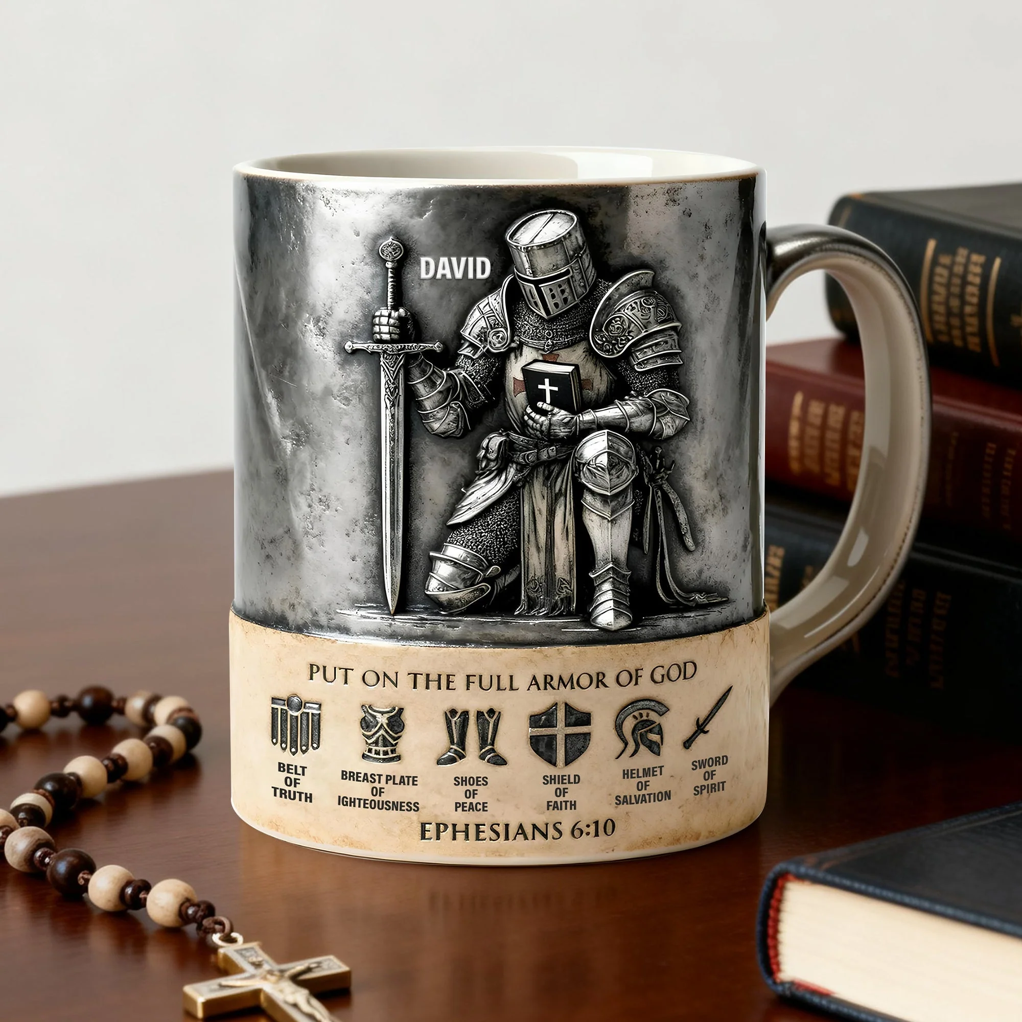 Put On The Full Amor Of God - Personalized Mug - Gift For Christians | NL122 - Image 2