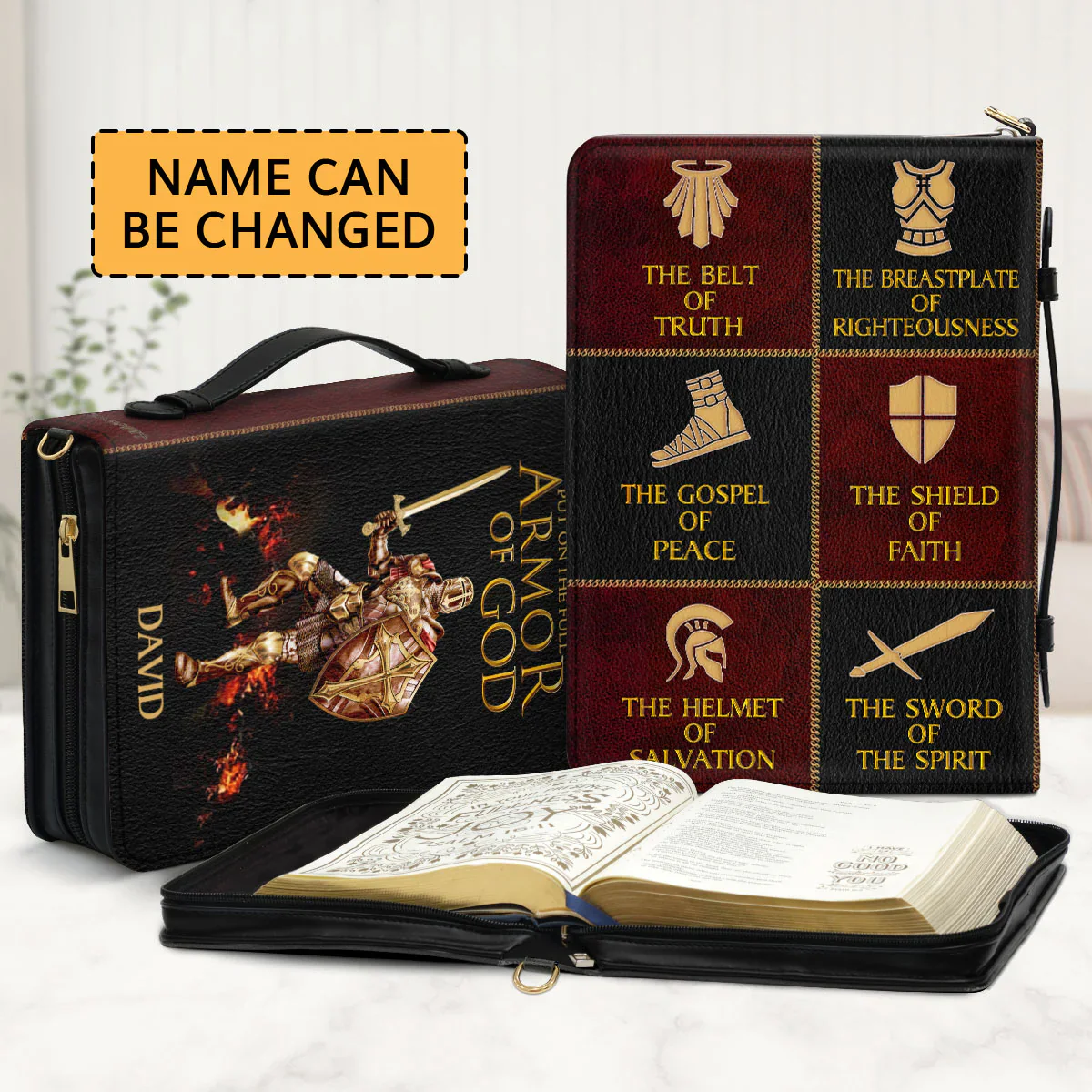Put On The Full Armor Of God - Personalized Bible Cover