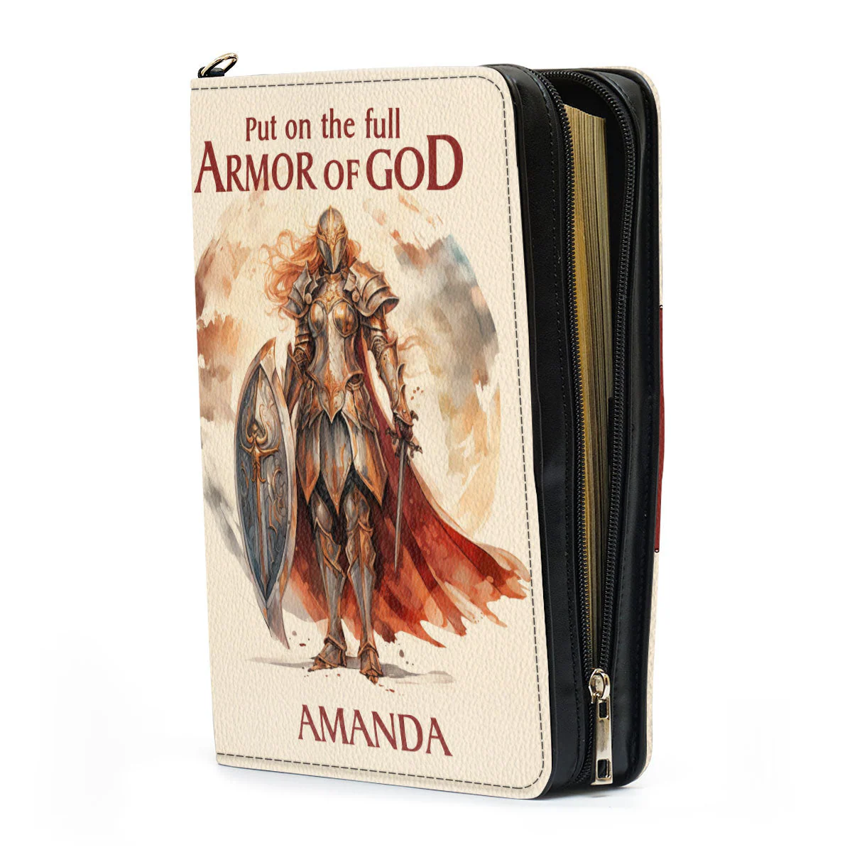 Put On The Full Armor Of God - Personalized Bible Cover HL128 - Image 3