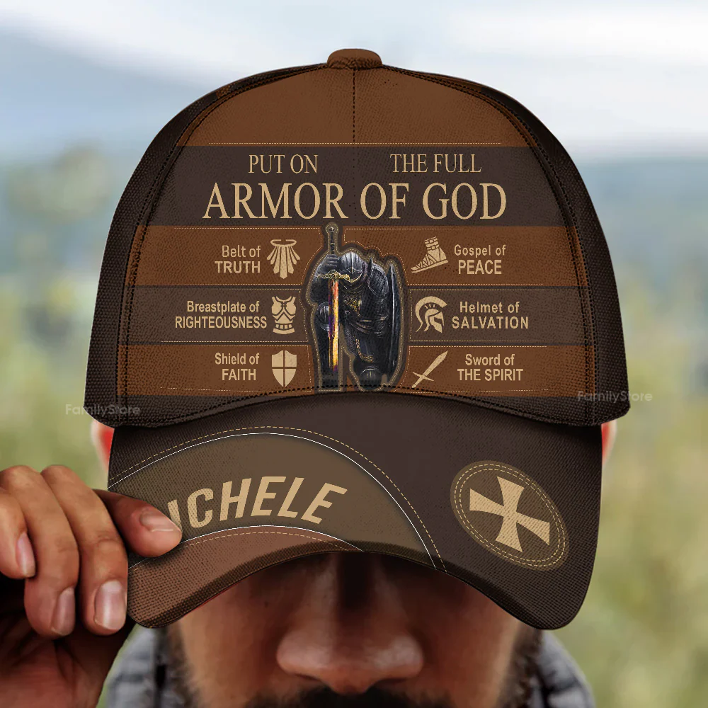 Put On The Full Armor Of God - Personalized Classic Cap - Image 2