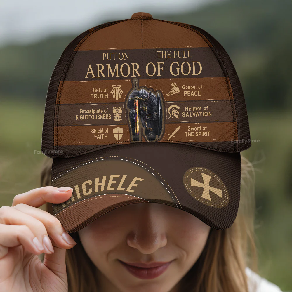 Put On The Full Armor Of God - Personalized Classic Cap - Image 3