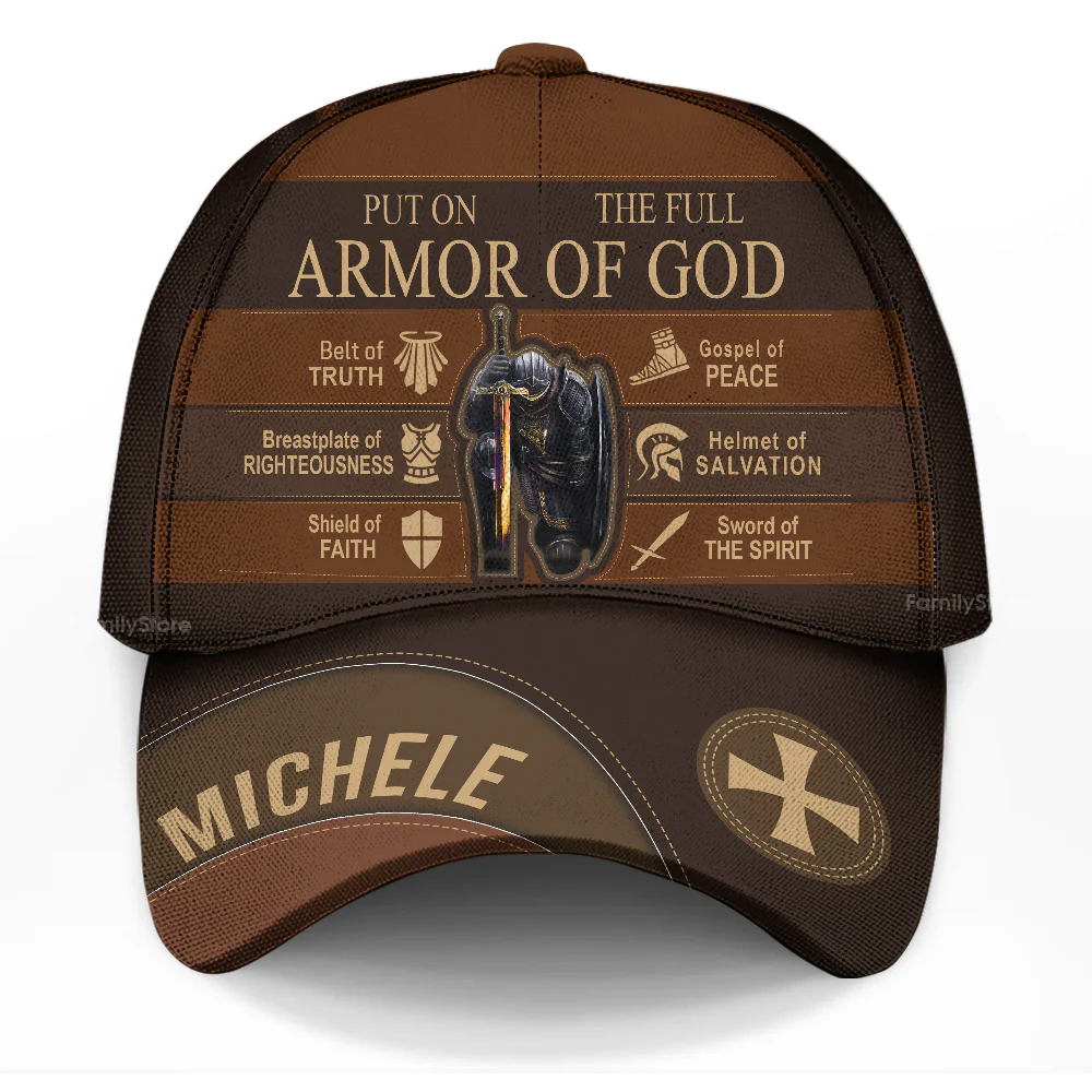 Put On The Full Armor Of God - Personalized Classic Cap - Image 5