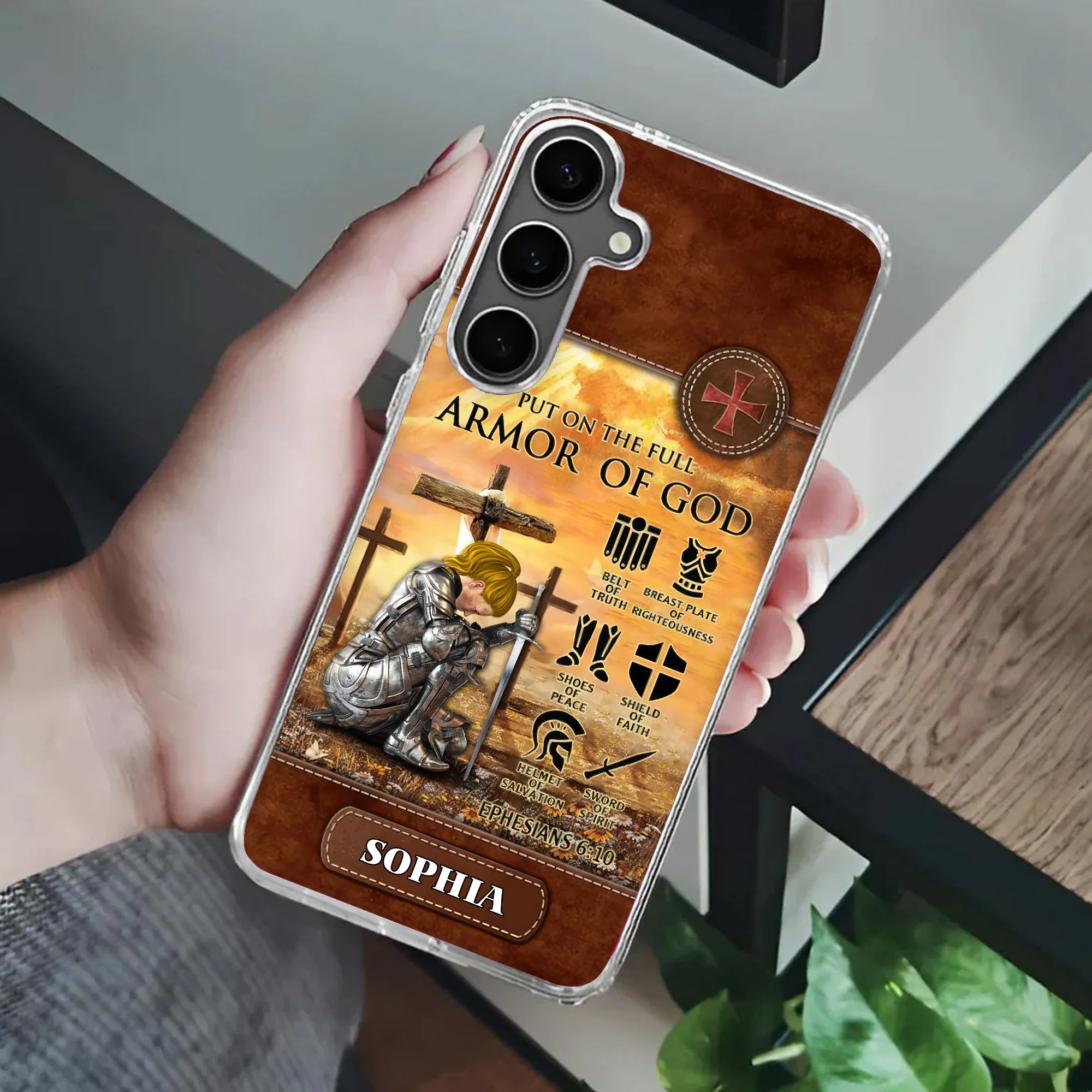 Put On The Full Armor Of God - Personalized Phone Case TD118 - Image 4