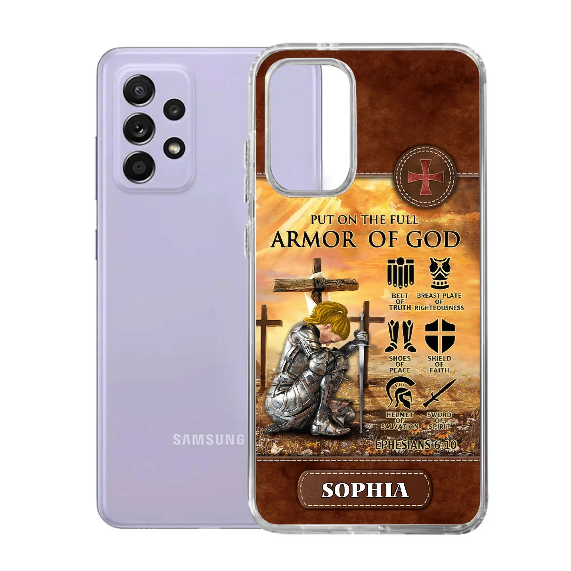 Put On The Full Armor Of God - Personalized Phone Case TD118 - Image 6